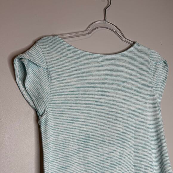 Market & Spruce Bravyan Blue Knit Top Button Back Detail NWT XS Petite - Picture 3 of 8